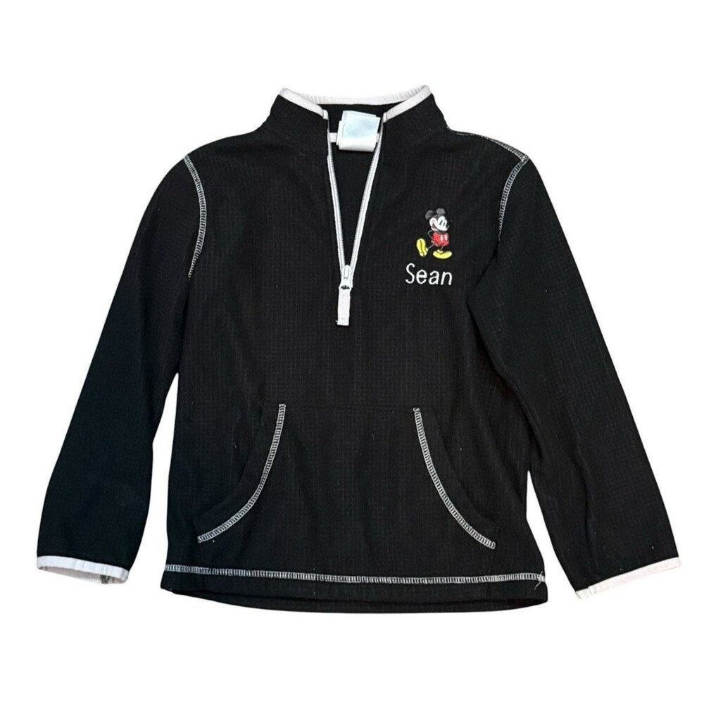 Disney Store Mickey Signature Pullover 3/4 Zip "Sean" Small